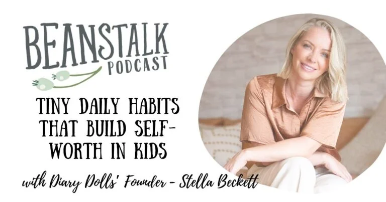 Podcast ep banner with Stella Beckett from Diary Dolls