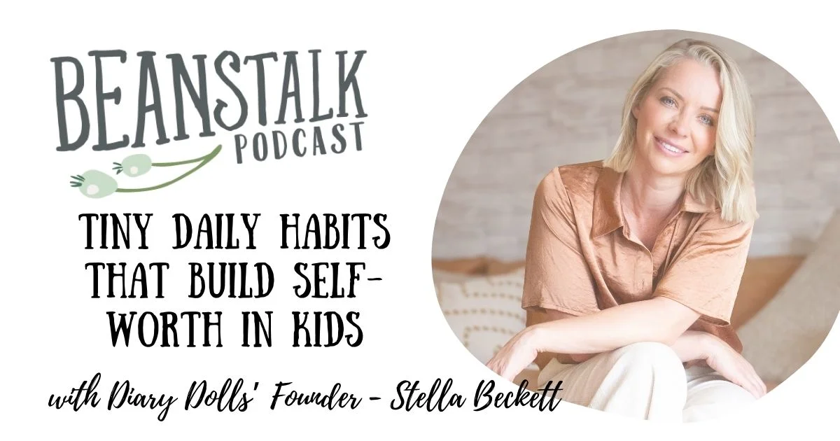 Podcast ep banner with Stella Beckett from Diary Dolls