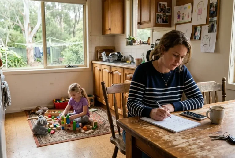 1-single-mum-working-out-whether-she-can-afford-to-be-a-stay-at-home-mum-at-her-kitchen-table-clean - Beanstalk Mums Single mum working out whether she can afford to be a stay-at-home mum at her kitchen table
